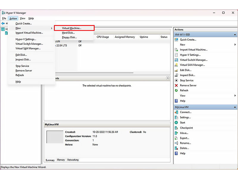 ایجاد ماشین مجازی لینوکس (Linux virtual machine) به روش دستی