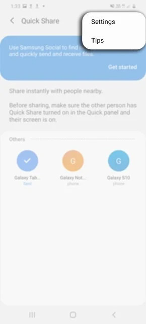 آموزش استفاده از Quick Share سامسونگ
