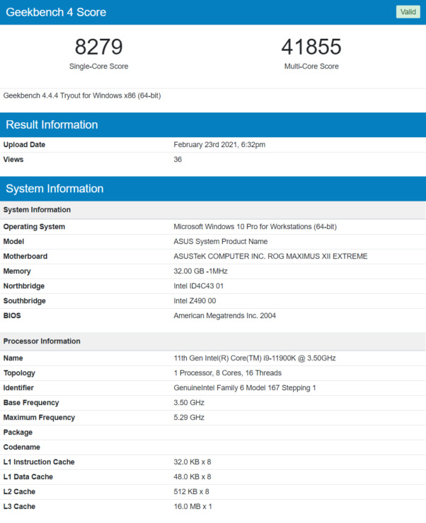 عملکرد بهتر Rocket Lake اینتل در آزمایش استرس CPU-z