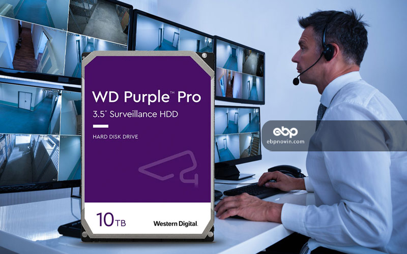 هارد دیسک اینترنال وسترن دیجیتال WD Purple Pro با ظرفیت 10 ترابایت