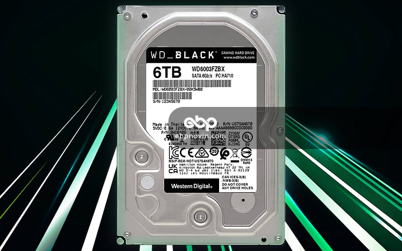 هارد دیسک اینترنال وسترن دیجیتال Western Digital Black با ظرفیت 6 ترابایت