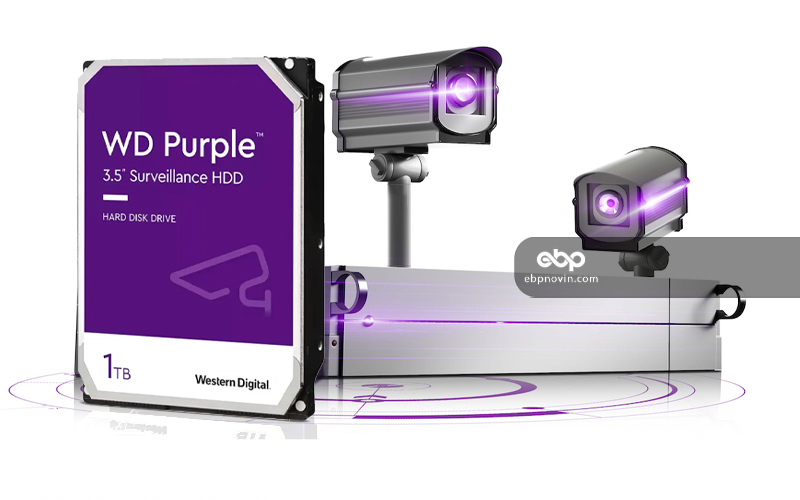 هارد دیسک اینترنال وسترن دیجیتال WD Purple با ظرفیت 1 ترابایت