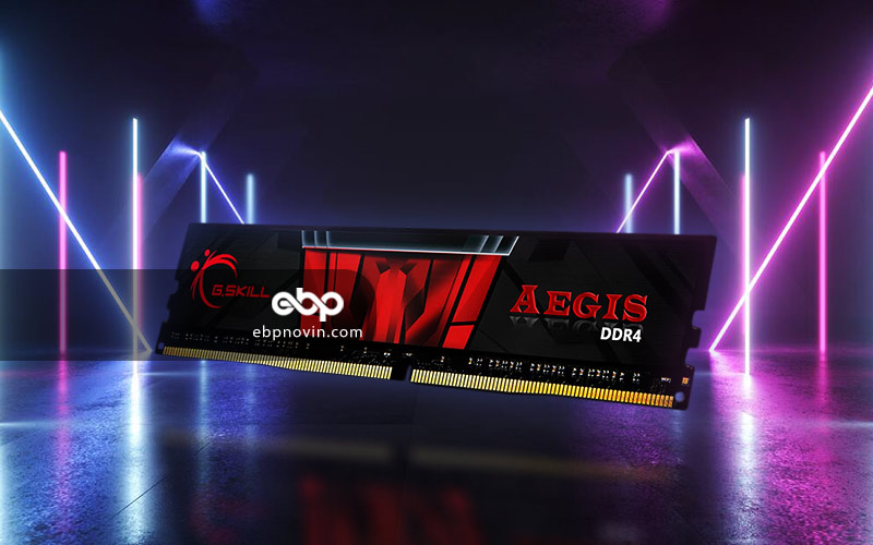 شکل ظاهری حافظه رم دسکتاپ جی اسکیل  Aegis DDR4 8GB 3200MHz CL16