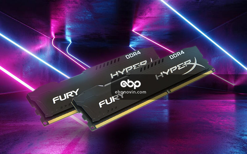 شکل ظاهری رم دسکتاپ کینگستون HYPERX FURY DDR4 8G 2400 CL15