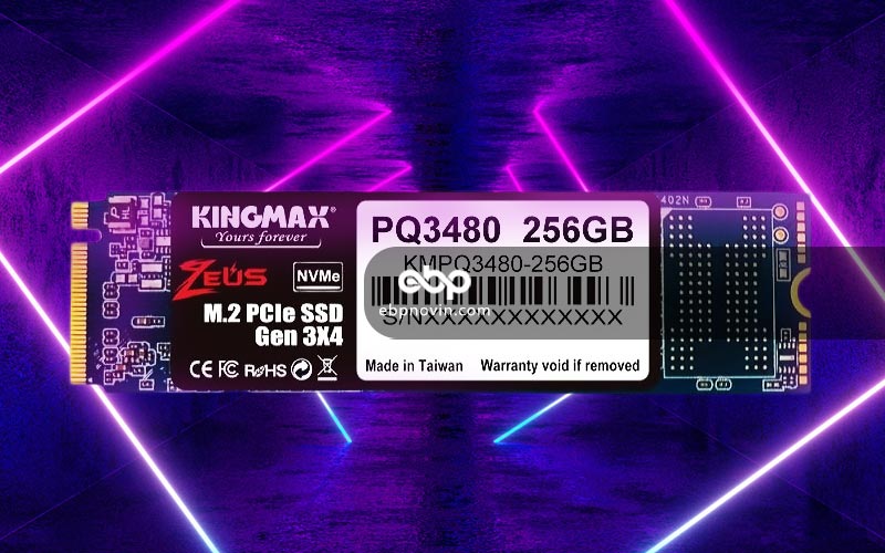 حافظه اس اس دی اینترنال کینگ مکس Kingmax PQ3480 NVMe M.2 با ظرفیت 256 گیگابایت