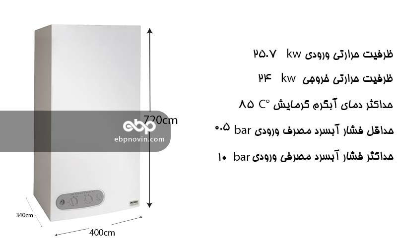 معرفی پکیج دیواری ایران رادیاتور ECO24FF