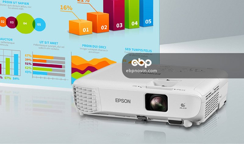 طراحی و کیفیت تصویر ویدئو پروژکتور Epson EB-X05