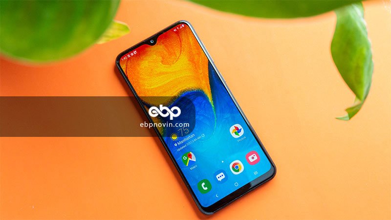 صفحه نمایش و دوربین گوشی سامسونگ  Galaxy A20