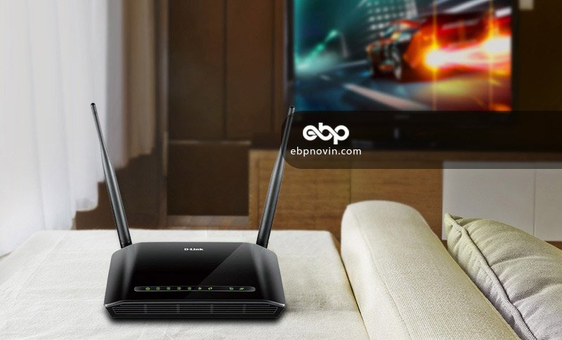 مجهز به چهار پورت اترنت و یک پورت RJ-11