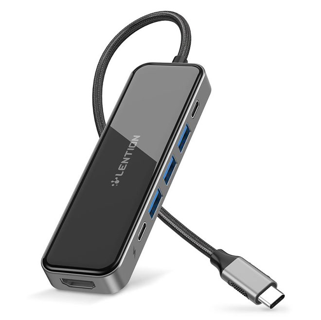 قابلیت و مشخصات هاب 6 پورت Lention CE35 USB-C