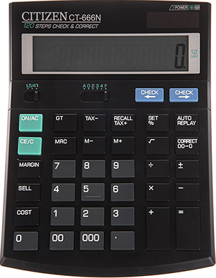 قابلیت و کارایی ماشین حساب ساده سیتیزن CT-666N