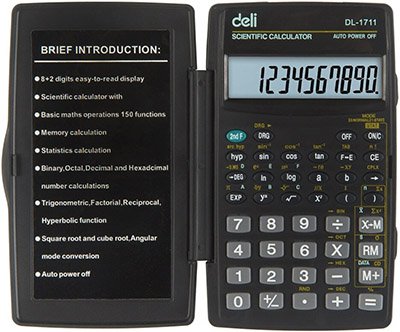قابلیت و کارایی ماشین حساب مهندسی دلی DL-1711